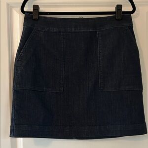 LOFT Denim Mini Skirt w pockets 10